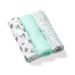   BabyOno Textilpelenka, színes, 3 db, bambusz, halványzöld, 397/04