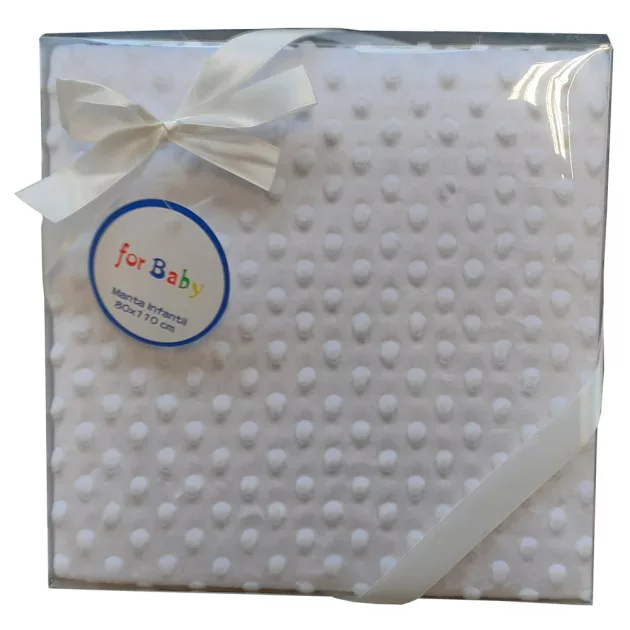 Gamberritos plüss takaró buborékos anyagú 80x110cm - fehér