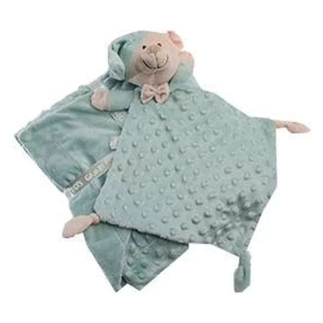 Gamberritos takaró plüss buborékos anyagú 80x110cm plüss szundikendővel maci - zöld