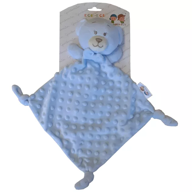 Gamberritos szundikendő plüss buborékos anyagú maci - kék 