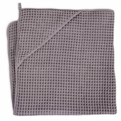 Ceba Kapucnis fürdőlepedő 100x100 cm gofri - hamuszürke