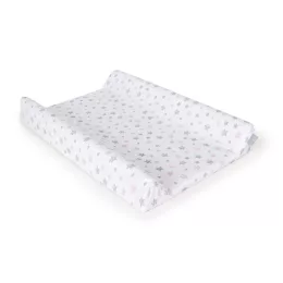   Ceba pelenkázólap huzat pamut (50x70-80) 2db/csomag - sötétszürke pink csillagos