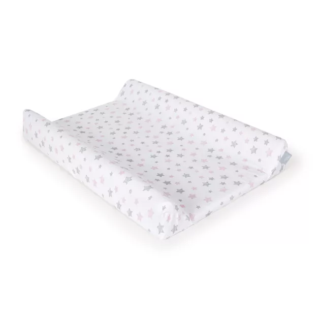 Ceba pelenkázólap huzat pamut (50x70-80) 2db/csomag - sötétszürke pink csillagos