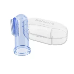 BabyOno Fogkefe és ínymasszírozó, kék