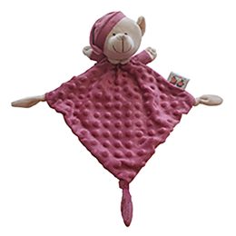   Gamberritos szundikendő plüss buborékos anyagú maci - gránátvörös