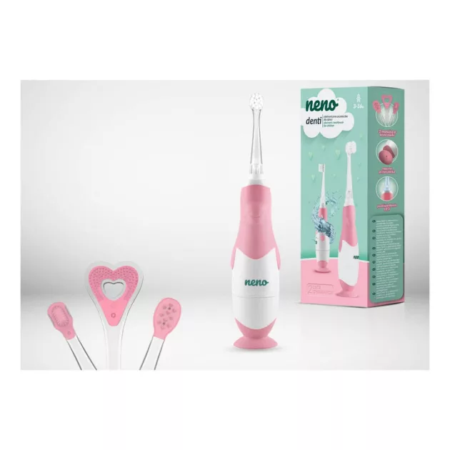 Neno fogkefe elektromos 3 hó-3 év Denti - rózsaszín