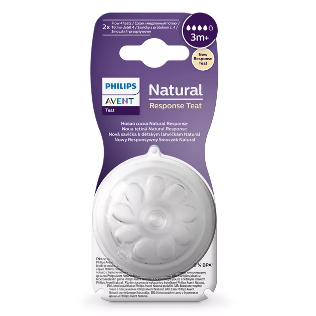 Philips AVENT Etetőcumi Natural Response 2db 4 cseppes 3hó