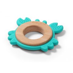 BabyOno Rágóka, fa/szilikon, Crab, 1075/02