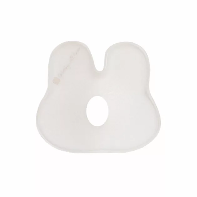 Kikkaboo laposfejűség elleni párna, memóriahabos, ergonomikus, Airknit - nyuszi fehér