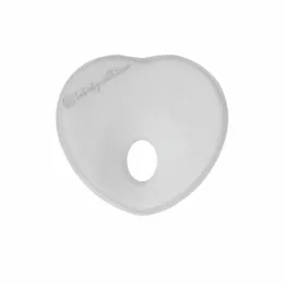   Kikkaboo laposfejűség elleni párna, memóriahabos, ergonomikus, Airknit - szív szürke