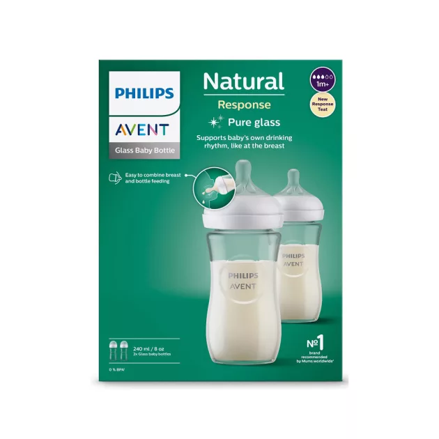 Philips AVENT Cumisüveg Natural Response üveg 240ml 2db-os