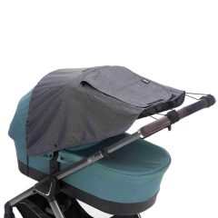   Fillikid kiegészítő naptető babakocsira és mózeskosárra Deluxe - szürke-melange