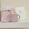 Nattou szívószálas itatópohár szilikon - pink