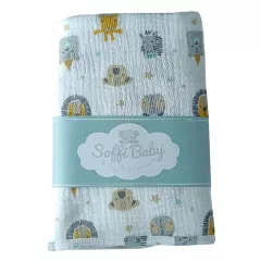 Soffi Baby takaró muszlin dupla 70x90cm - szafaris