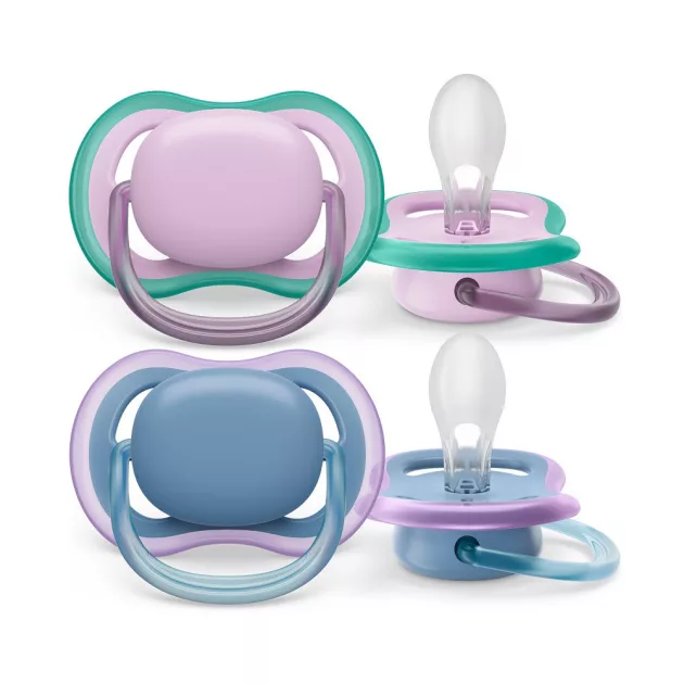 Philips AVENT Játszócumi Ultra Air neutral 6-18hó lányos 2db - kék