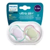 Philips AVENT Játszócumi Ultra Air neutral 0-6hó lányos 2db - lila