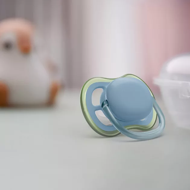Philips AVENT Játszócumi Ultra Air neutral 0-6hó fiús 2db - kék