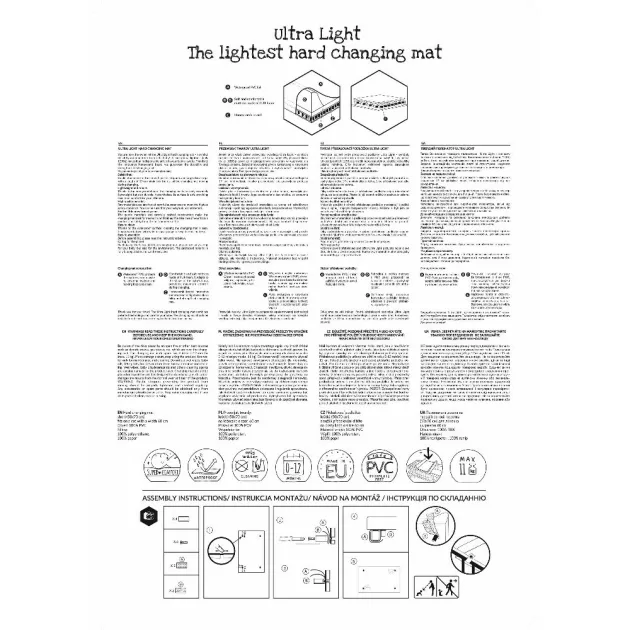 Ceba pelenkázólap merev 2 oldalú 50x70cm ULTRA LIGHT - dino king