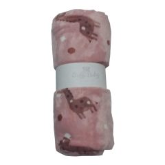   Soffi Baby takaró plüss dupla 75x100cm - púderszínű zsiráf