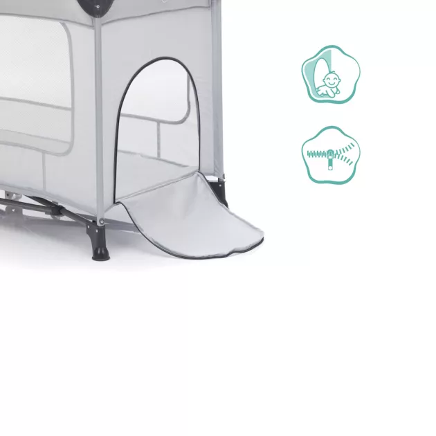 Fillikid utazóágy Nizza szürke 4059-07