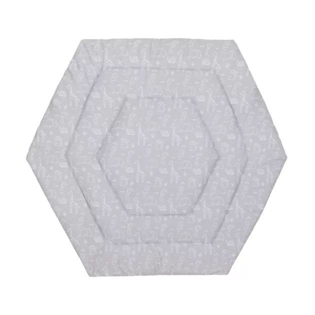 Fillikid betét hatszögletű utazójárókába 124cm átmérőjű - szürke Safari 1121-77