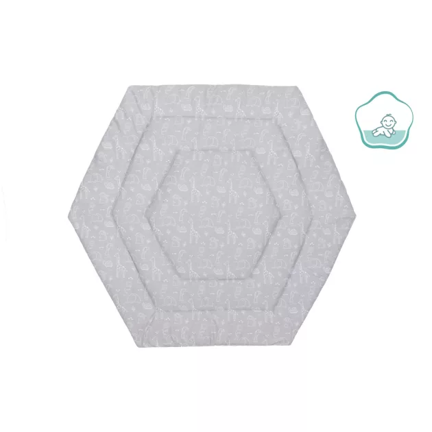 Fillikid betét hatszögletű utazójárókába 124cm átmérőjű - szürke Safari 1121-77