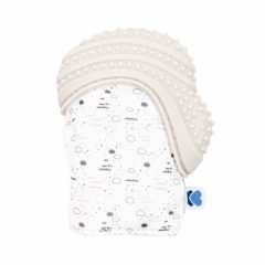   Kikkaboo bébikesztyű, szilikonos rágókával, Szavanna - szürke