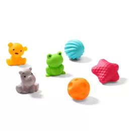  BabyOno Játéklabdás szett, érzékszervi fejlesztő, 6 db, 1530
