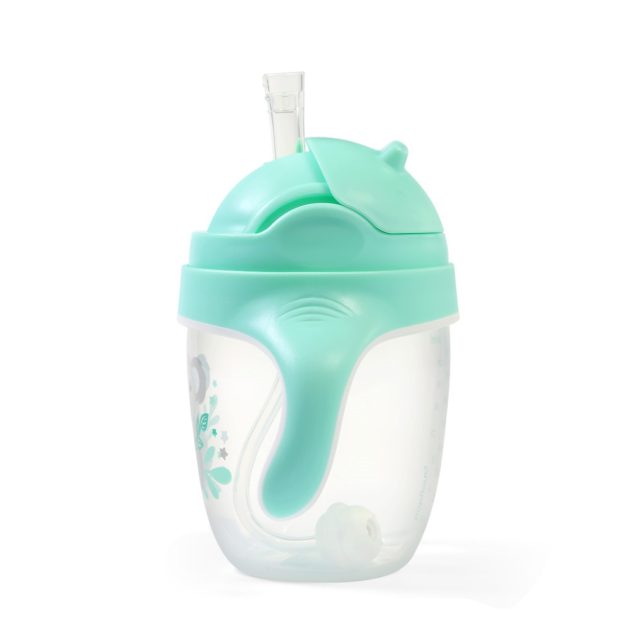 BabyOno itatópohár szívószállal füllel 240ml menta 1464/03