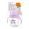 BabyOno Itatópohár szívószállal, füllel, 240 ml, lila, 1464/05