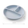 BabyOno háromrekeszes szilikon tányér tapadó aljú - kék 1482/01