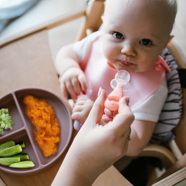 BabyOno etetőkanál szilikon 2db rózsaszín-lila 784/01