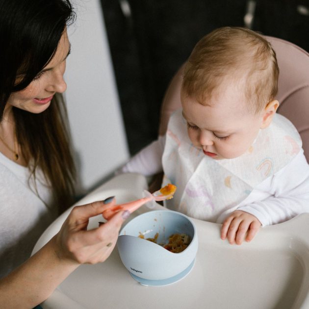 BabyOno etetőkanál szilikon 2db zöld-szürke 784/02