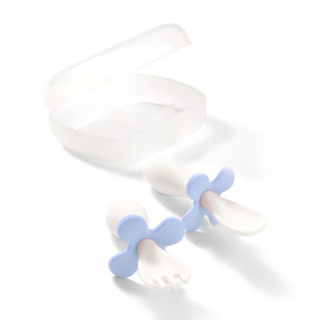 BabyOno evőeszköz-készlet - ergonomikus, dobozzal pasztell kék 969/05