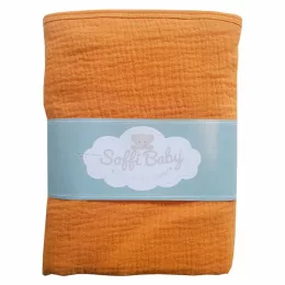 Soffi Baby takaró muszlin dupla 70x90cm - mustár