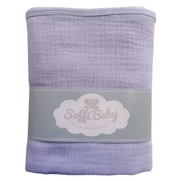 Soffi Baby takaró muszlin dupla 70x90cm - kék