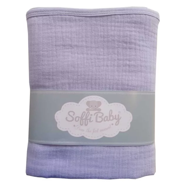 Soffi Baby takaró muszlin dupla 70x90cm - kék