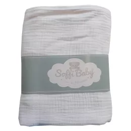 Soffi Baby takaró muszlin dupla 70x90cm - fehér