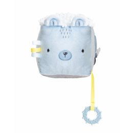   Kikkaboo plüss, készségfejlesztő játékkocka, Bear With Me - kék