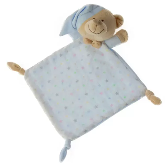 Gamberritos szundikendő pamut tetra csillagmintás maci - kék 10705