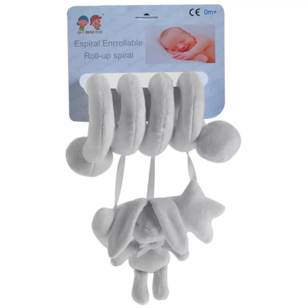 Gamberritos játékspirál plüssnyuszi - szürke 10775