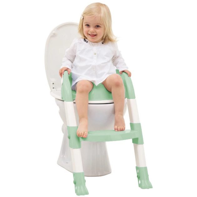 Thermobaby wc szűkítő lépcsős Kiddy Loo Celadon zöld