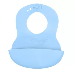   BabyOno Előke, műanyag, puha, állítható, világoskék, 835/05