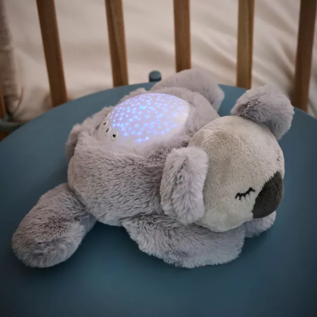 Nattou éjjeli fény projektor zenélő plüss koala - szürke