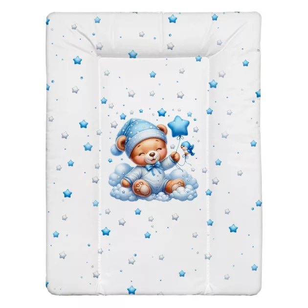 Color pelenkázólap puha kicsi 70x50cm - Maci fiú kék