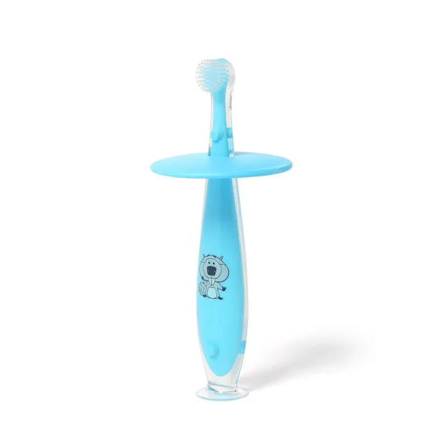 BabyOno szilikon fogkefe 6 hó - kék 551/03