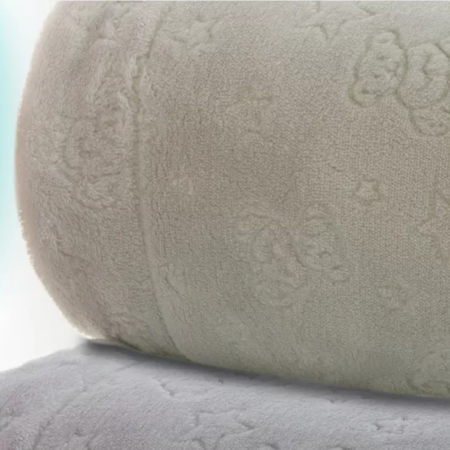 Gamberritos plüss takaró 80x110cm maci és csillag - bézs 10878