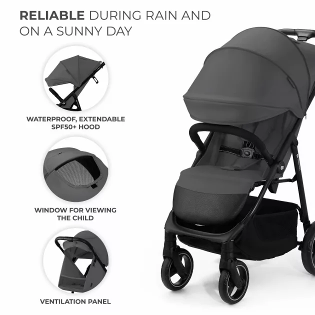 Kinderkraft Trig 3 sport babakocsi 22 kg-ig - Granite grey