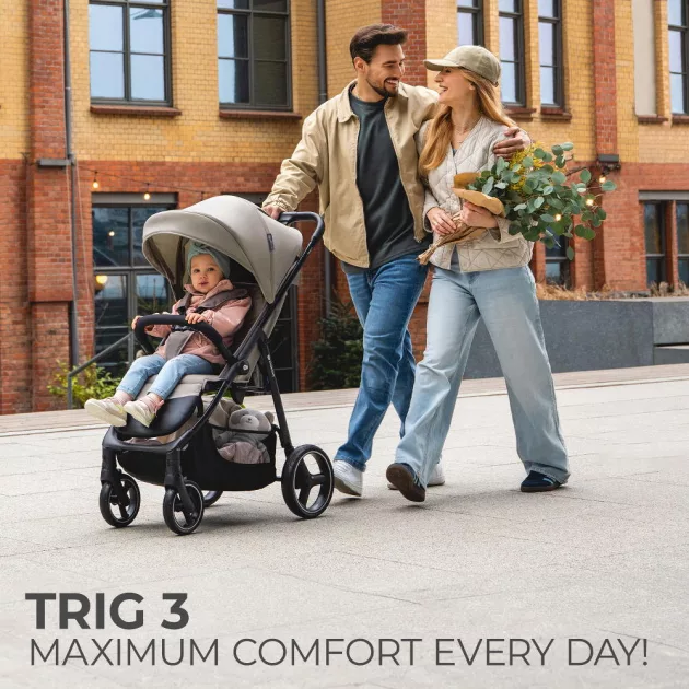 Kinderkraft Trig 3 sport babakocsi 22 kg-ig - Granite grey