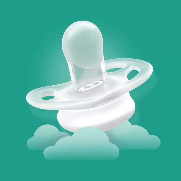 Philips AVENT Játszócumi Ultra Start éjszakai 0-2hó fiús 2db